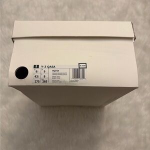 Y-3 Qasa White Shoe Packaging